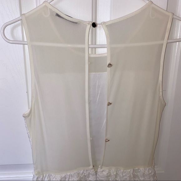 White Mesh Minidress - S - Picture 3 of 4